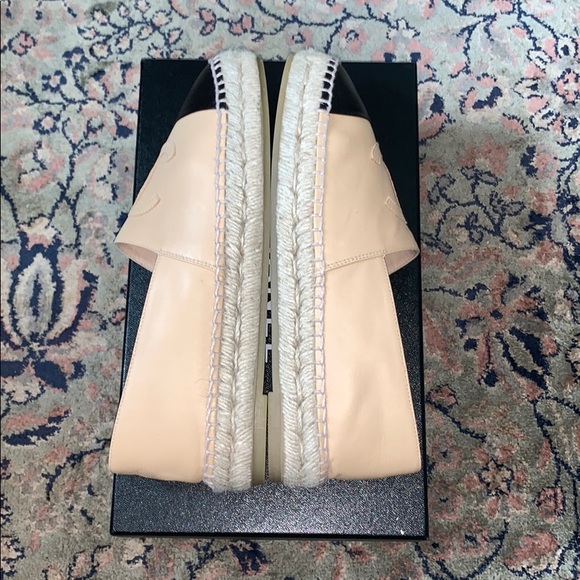 Chanel Lambskin Espadrilles in Beige & Black - Picture 4 of 8